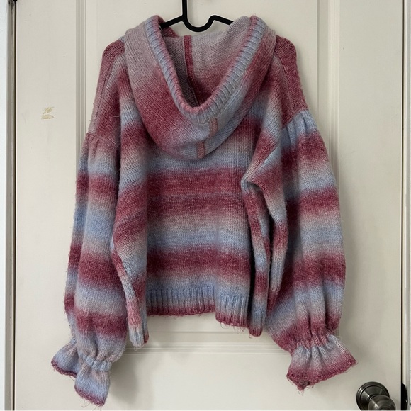 Something Navy Ombre Striped Hoodie in Blue Combo - Picture 9 of 9